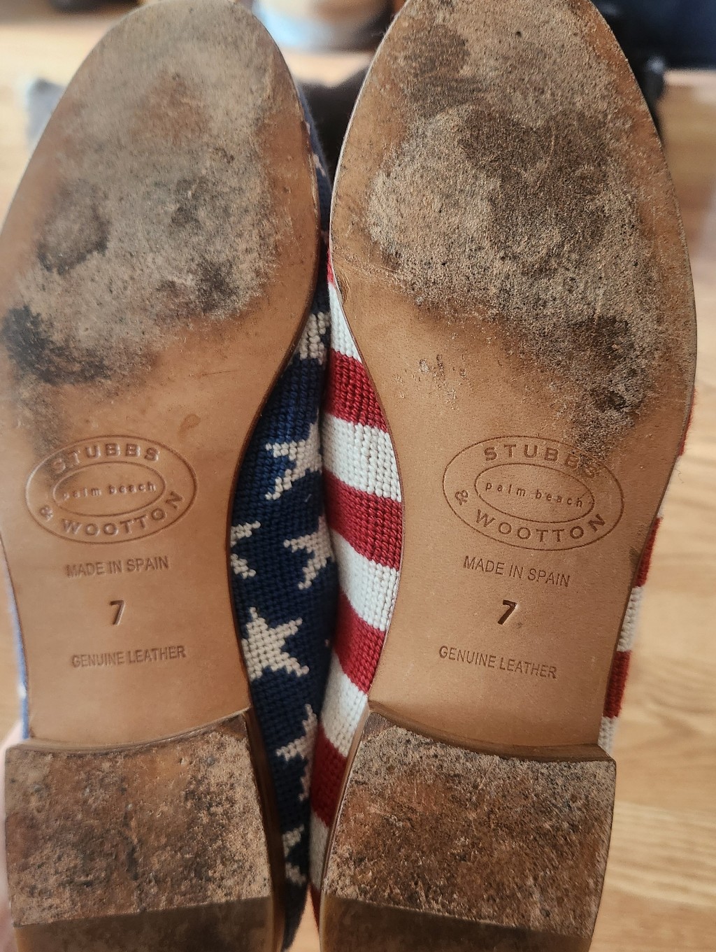 Euc Stubbs & Wootton X Vineyard Vines Patriotic Red, White & Blue, Size 7 — image 3 of 3